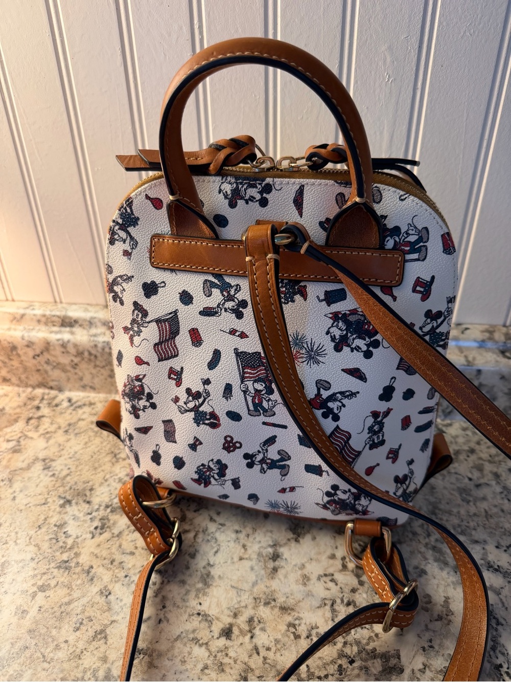 Dooney & Bourke Americana ๐บ๐ธ Mini Backpack Disney Mickey Patriotic Print New - Picture 4 of 11